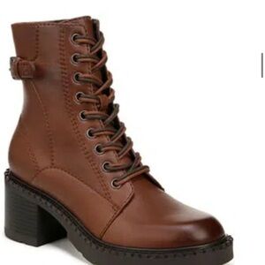 Zodiac Tan Lace-Up Boots with Black Sole